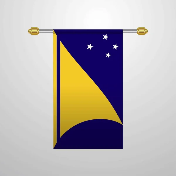 Tokelau Hanging Flag Vector Illustration — Stock Vector