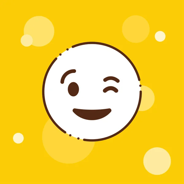 Sorriso Emoji Ícone Vetor Design —  Vetores de Stock
