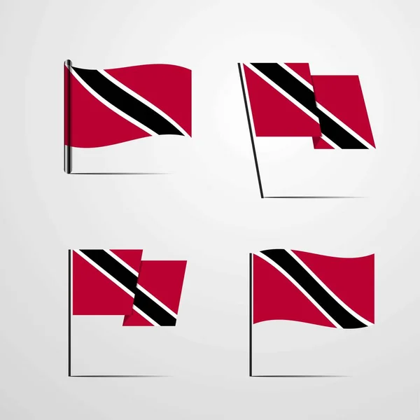 Trinidad Tobago Bayrak Simge Vektör Çizim — Stok Vektör
