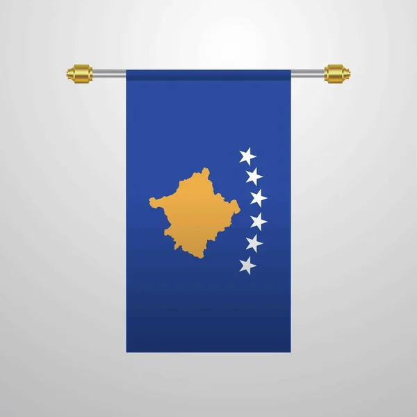 Κοσσυφοπέδιο Κρέμονται Σημαία Εικονογράφηση Διάνυσμα — Διανυσματικό Αρχείο