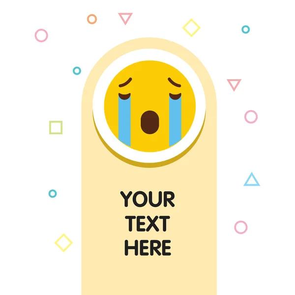 Trauriges Emoji Icon Design Bunte Vektorillustration — Stockvektor