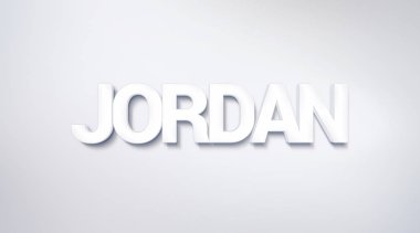Jordan, metin tasarım. hat. Tipografi poster. Duvar kağıdı arka plan olarak kullanılabilir