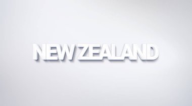 Yeni Zelanda, metin tasarım. hat. Tipografi poster. Duvar kağıdı arka plan olarak kullanılabilir