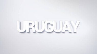 Uruguay, metin tasarım. hat. Tipografi poster. Duvar kağıdı arka plan olarak kullanılabilir