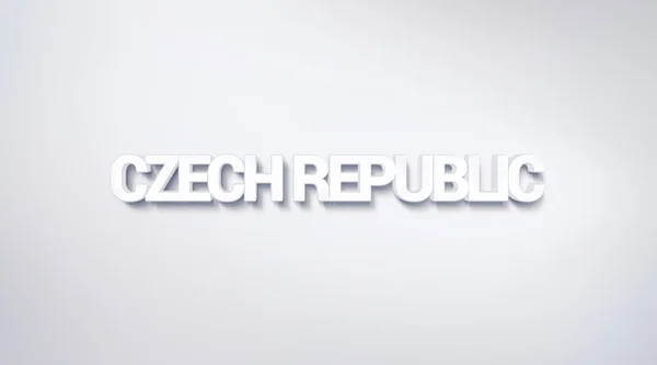 Republika Czeska Projekt Tekstu Kaligrafia Plakat Typografii Można Używać Jako — Zdjęcie stockowe