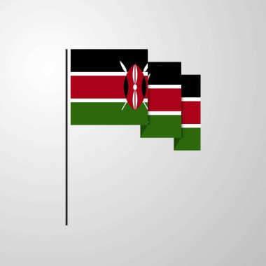 Kenya dalgalanan bayrak yaratıcı arka plan