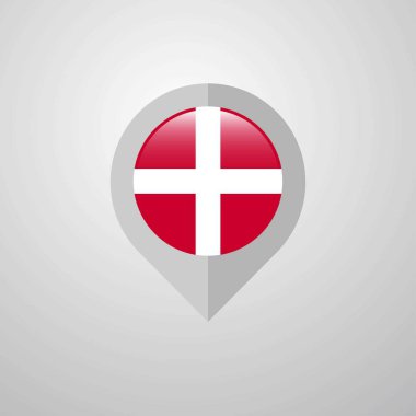 Harita navigasyon işaretçisi ile Malta bayrağı tasarlamak vektör Sovereign askeri sipariş