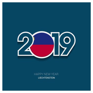 2019 Liechtenstein tipografi, mutlu yeni yıl arka plan