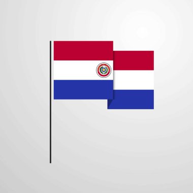 Bayrak tasarlamak vektör sallayarak Paraguay