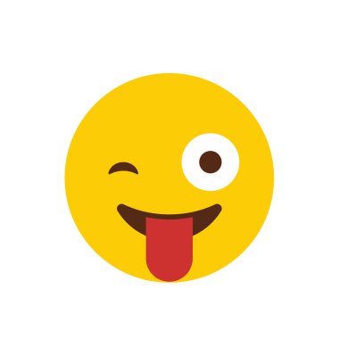Yaramaz emoji simgesi tasarım, renkli vektör çizim
