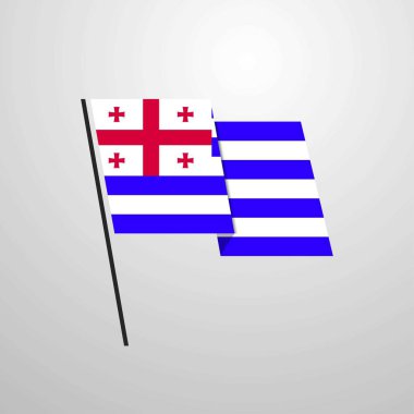 Ajaria bayrağı simge vektör çizim