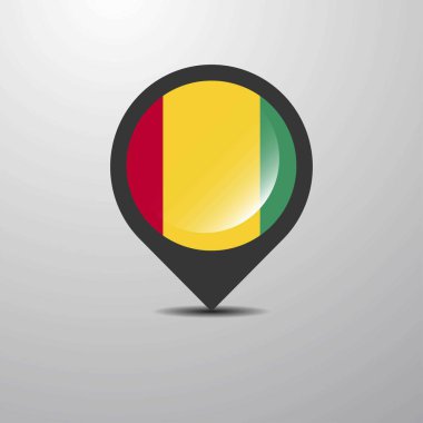 Gine Haritası PIN, vektör çizim