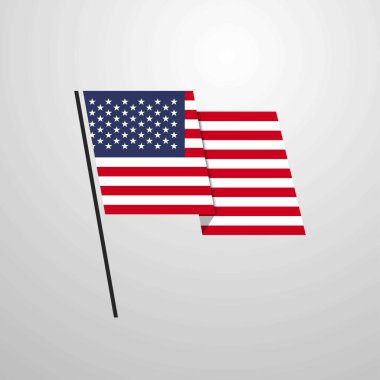 Amerika Birleşik Devletleri bayrağı simge vektör çizim