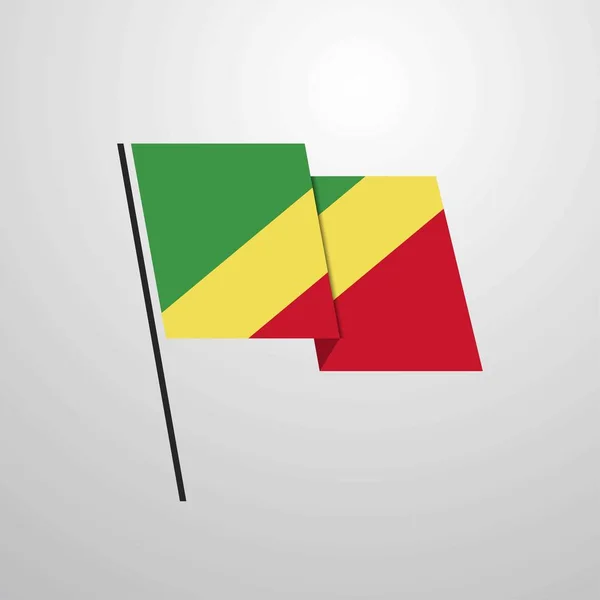 Republik Der Kongo Flagge Ikone Vektor Illustration — Stockvektor