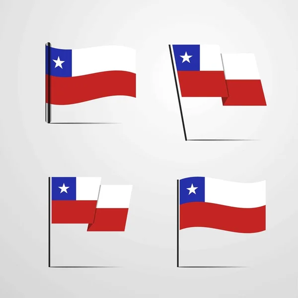 Icono Bandera Chile Vector Ilustración — Archivo Imágenes Vectoriales