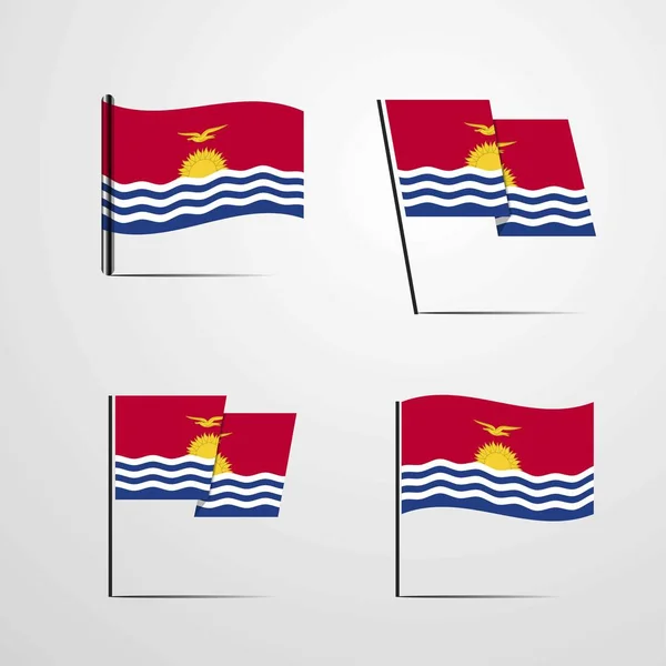 Ilustração Vetor Ícone Bandeira Kiribati — Vetor de Stock