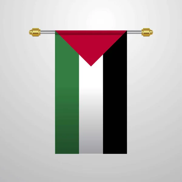 Palestine Pendaison Drapeau Illustration Vectorielle — Image vectorielle