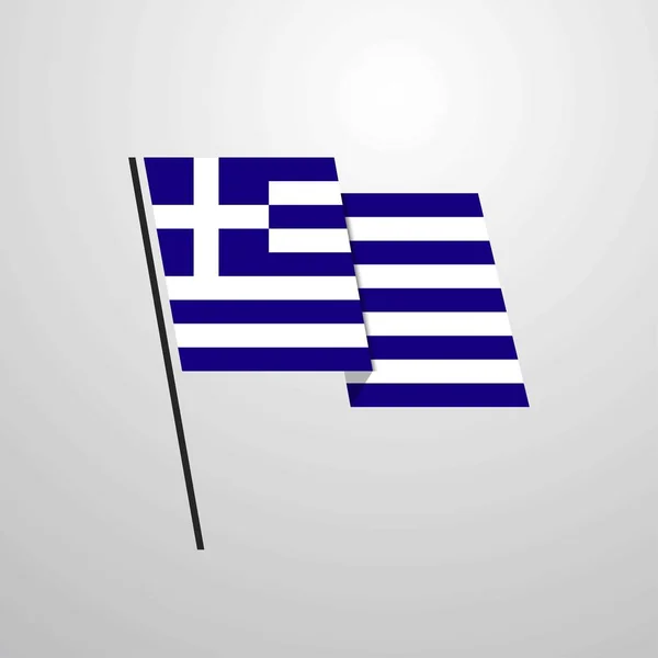 Griekenland Vlag Pictogram Vectorillustratie — Stockvector