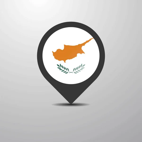Cipro Mappa Pin Illustrazione Vettoriale — Vettoriale Stock