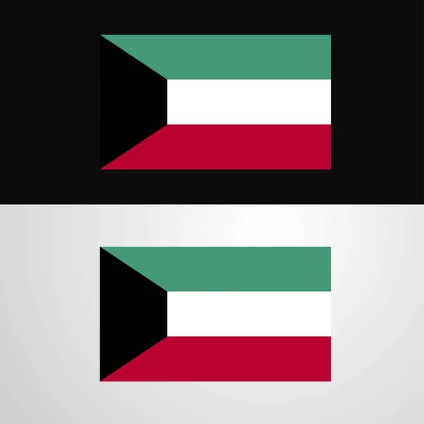 Kuwait Bandera Diseño Banner — Vector de stock