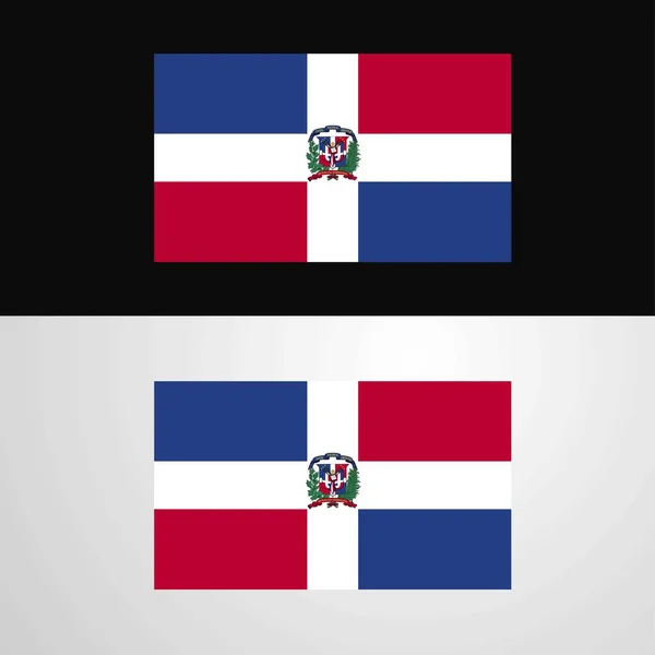 République Dominicaine Conception Bannière Drapeau — Image vectorielle