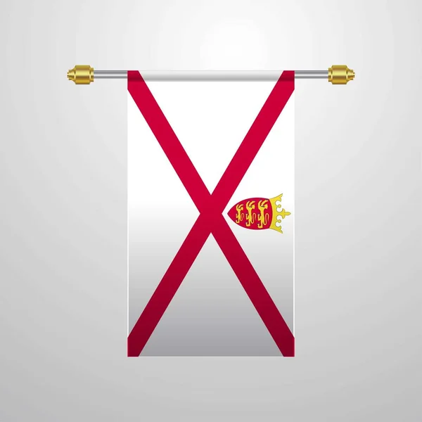 Bandera Colgante Jersey Ilustración Vectorial — Vector de stock