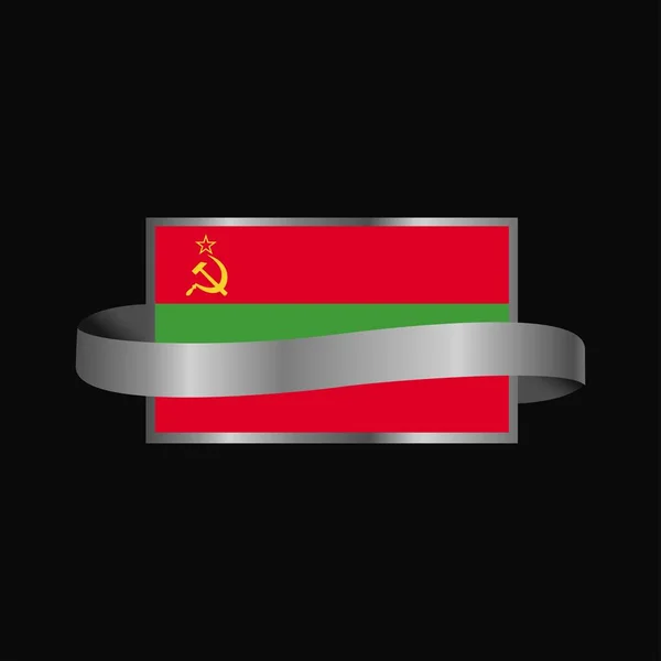 Bandeira Transnistria Design Banner Fita — Vetor de Stock