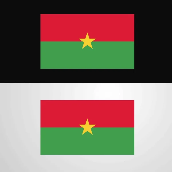 Burkina Faso Bayrak Banner Tasarımı — Stok Vektör