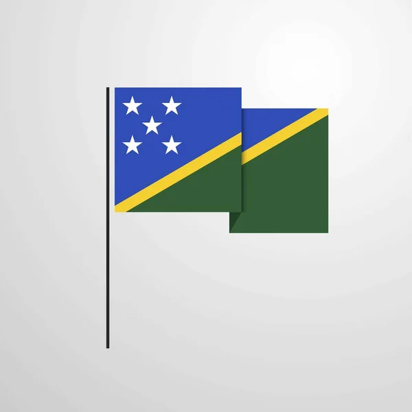 Solomon Islands Schwenken Flagge Design Vektor — Stockvektor