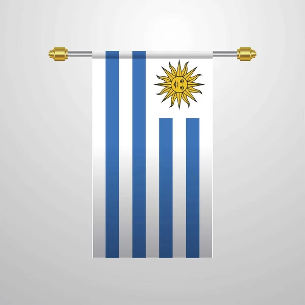 Bandera Colgante Uruguay Ilustración Vectorial — Archivo Imágenes Vectoriales