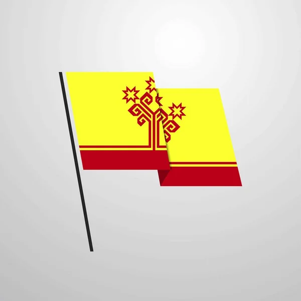 Chuvashia Bandera Icono Vector Ilustración — Vector de stock