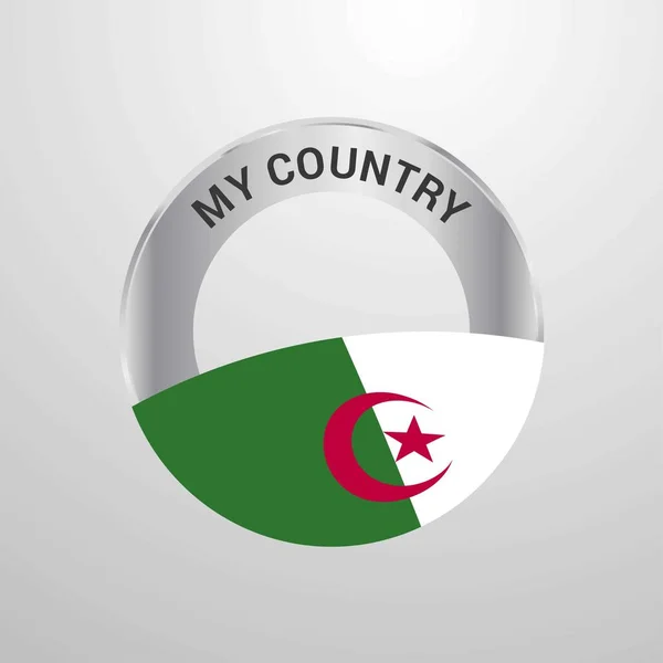 Alegeria Country Flag Badge — Stock Vector
