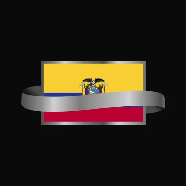 Påskön Rapa Nui Flagga Ribbon Banner Design — Stock vektor