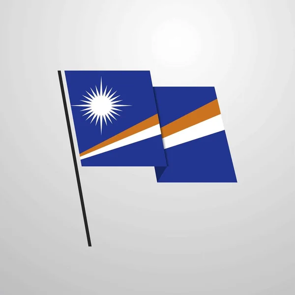 Islas Marshall Icono Bandera Vector Ilustración — Archivo Imágenes Vectoriales
