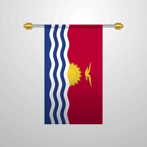 Bandera Colgante Kiribati Ilustración Vectorial — Archivo Imágenes Vectoriales