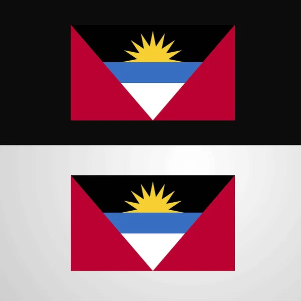 Antigua Barbuda Bandera Diseño Banner — Archivo Imágenes Vectoriales