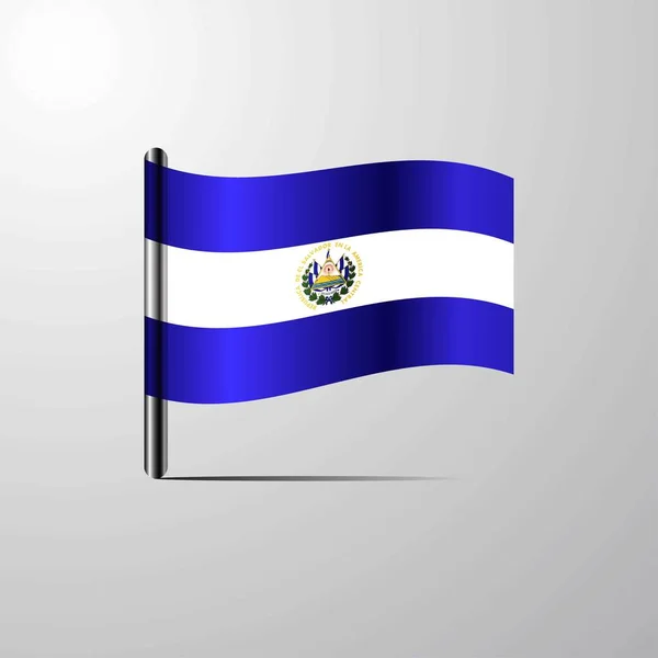Σαλβαδόρ Κουνώντας Λαμπερά Σημαία Σχεδιασμό Διάνυσμα — Διανυσματικό Αρχείο