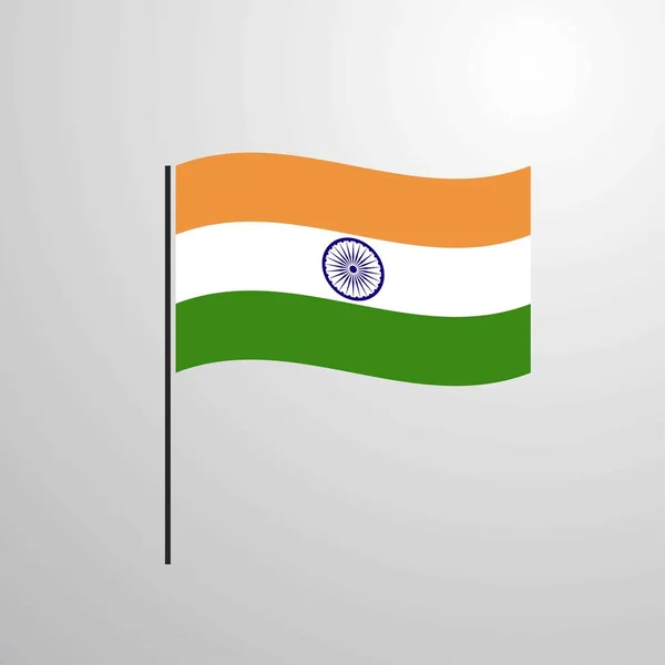Indie Mává Vlajkou Vektorové Ilustrace — Stockový vektor