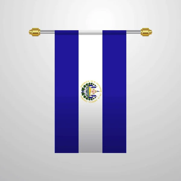 Salvador Bayrağı Asılı — Stok Vektör