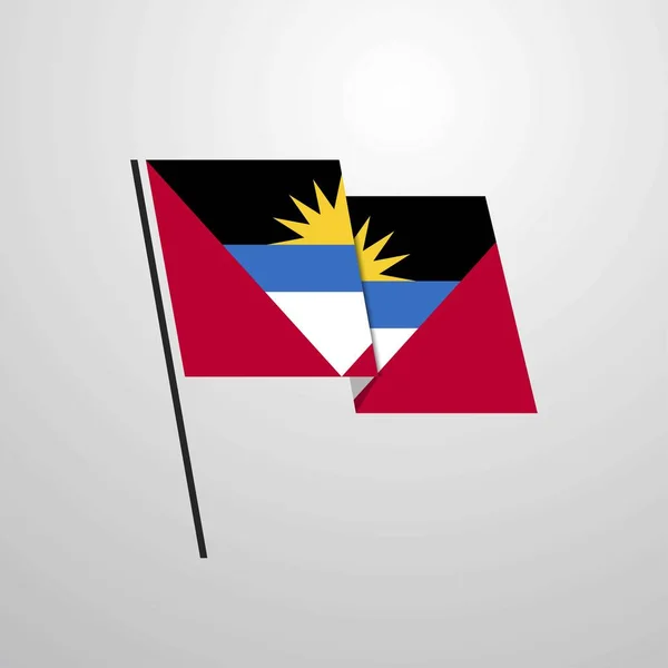 Antigua Barbuda Icono Bandera Ilustración Vector — Vector de stock