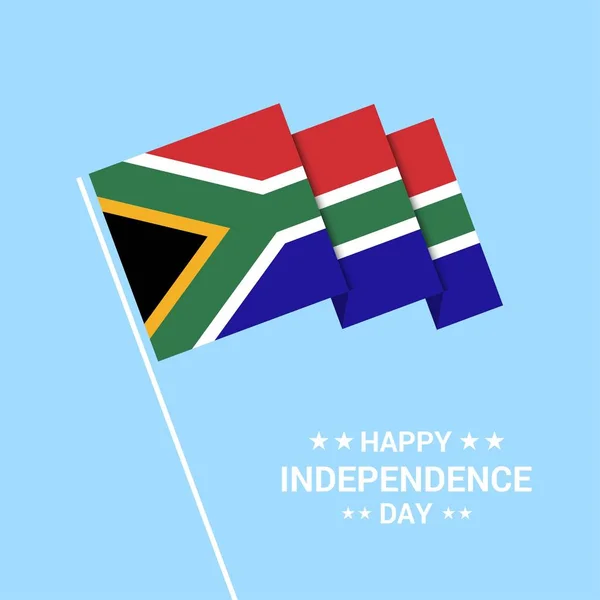 Νότια Αφρική Ημέρα Ανεξαρτησίας Τυπογραφικής Σχεδίασης Σημαία Διάνυσμα — Διανυσματικό Αρχείο