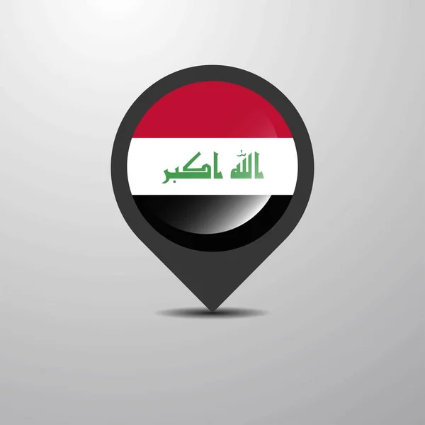Irak Harita Pin Vektör Çizim — Stok Vektör
