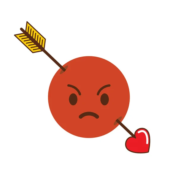 Boos Emoji Pictogram Ontwerp Kleurrijke Vectorillustratie — Stockvector