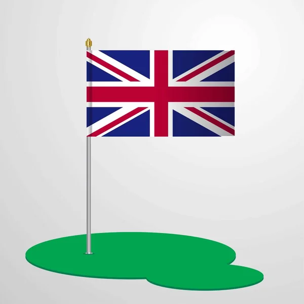 Reino Unido Bandera Pole — Archivo Imágenes Vectoriales
