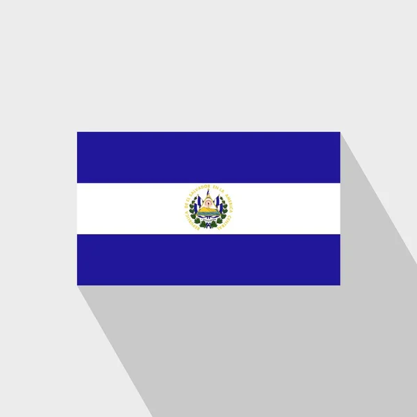 Flaga Salwadoru Długi Cień Projekt Wektor — Wektor stockowy