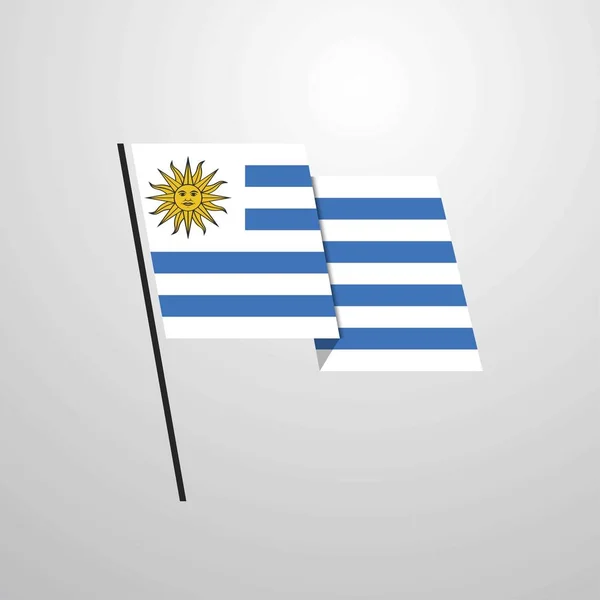 Uruguay Icono Bandera Vector Ilustración — Archivo Imágenes Vectoriales