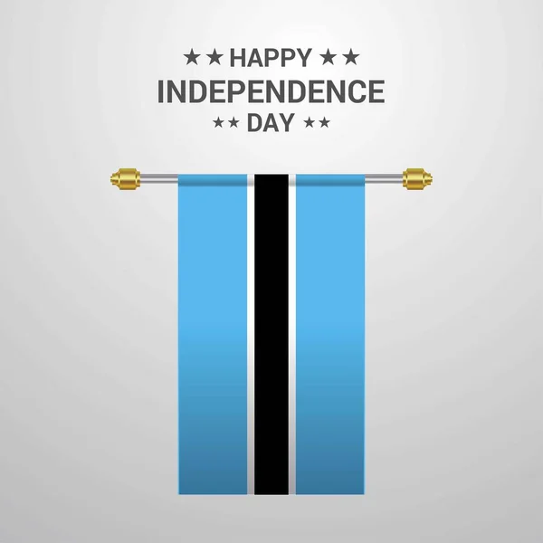 Ημέρα Ανεξαρτησίας Μποτσουάνα Κρέμονται Σημαία Φόντο — Διανυσματικό Αρχείο