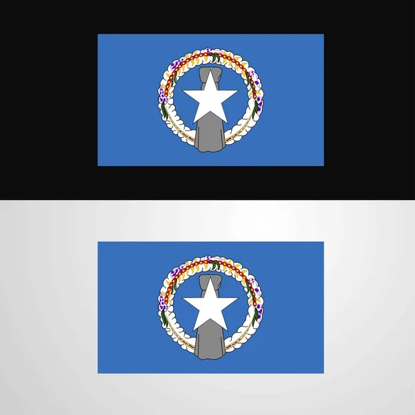 Ilhas Marianas Norte Bandeira Design Banner —  Vetores de Stock