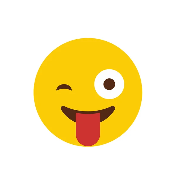 Freche Emoji Icon Design Bunte Vektorillustration — Stockvektor