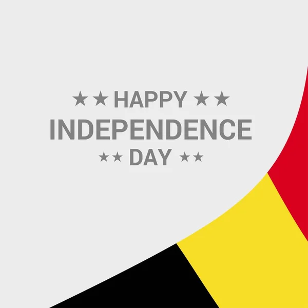 Belçika Bağımsızlık Günü Tipografi Tasarlamak Vektör — Stok Vektör
